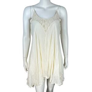 Poetry Gauze Tunic Top Womens Large Lace Boho Whimsigoth Fairy Swim Cover